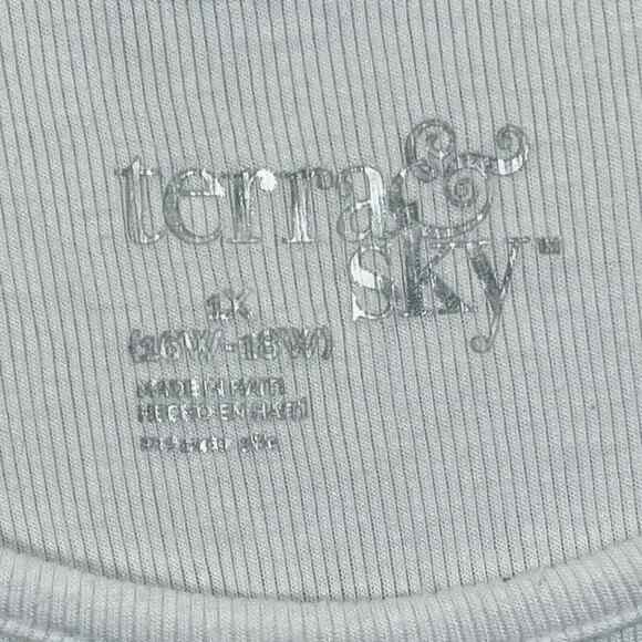Terra & Sky Womens Size 1X 16W-18W Tank Top White - Picture 2 of 5